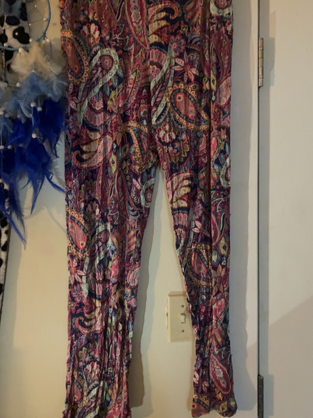 Cynthia Rowley Paisley-Print Leggings in Pink Multi